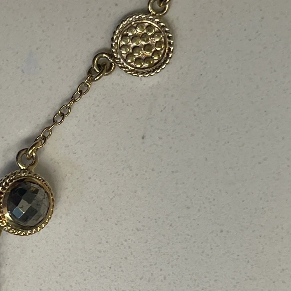 Elegant Anna Beck Gold Over Sterling Silver Station Necklace - Picture 4 of 7